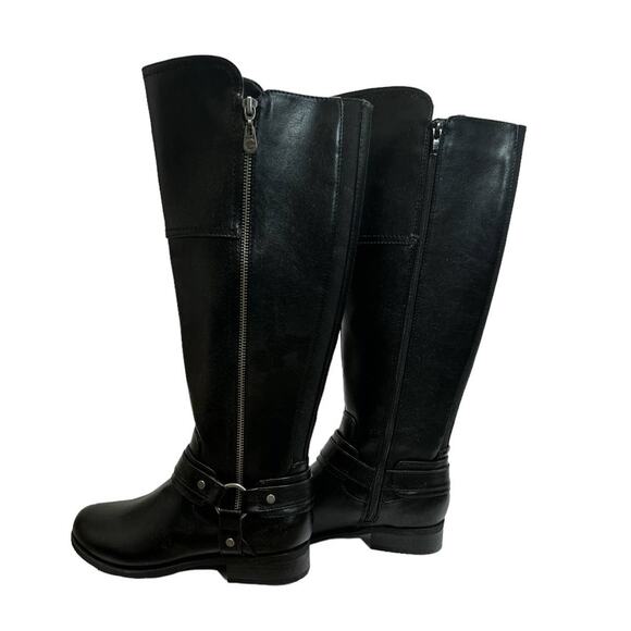 GBG Los Angeles Harlea Harness Knee High Boot NIB Size 6.5M Black - Picture 4 of 9
